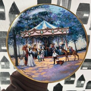 Franklin Mint Carousel Memories by Sandi Lebrón Fine Porcelain Art Plate